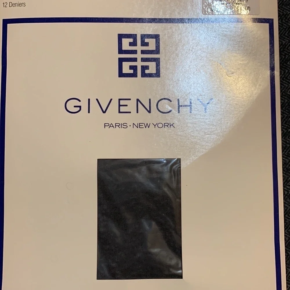 Vintage Givenchy Ultra Sheer Stockings Jet Black Size B New in package